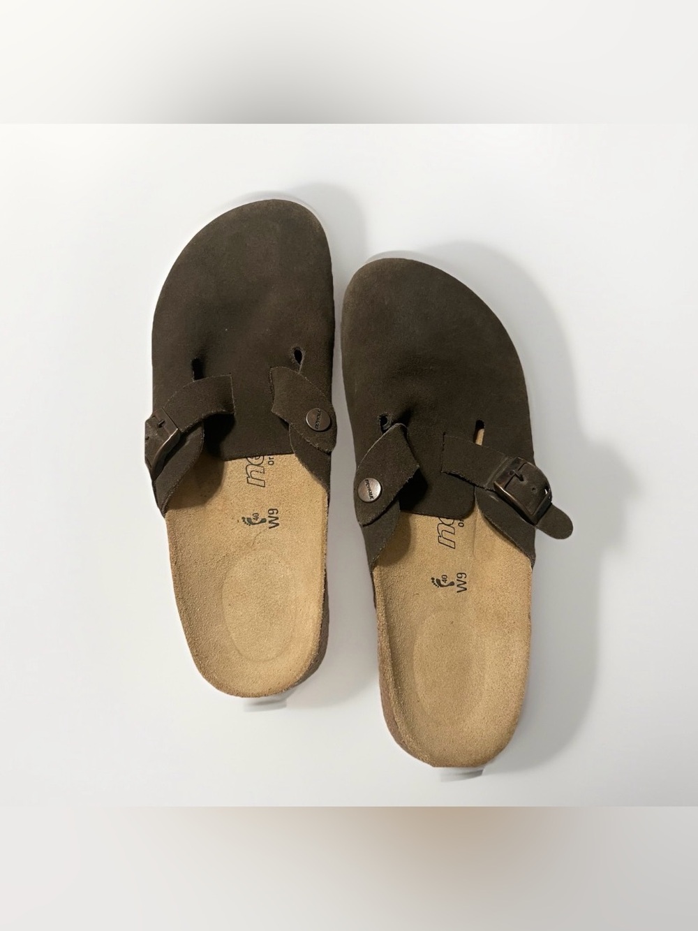 Birkenstock newalk Suede Clog Mules in Dark Olive Green